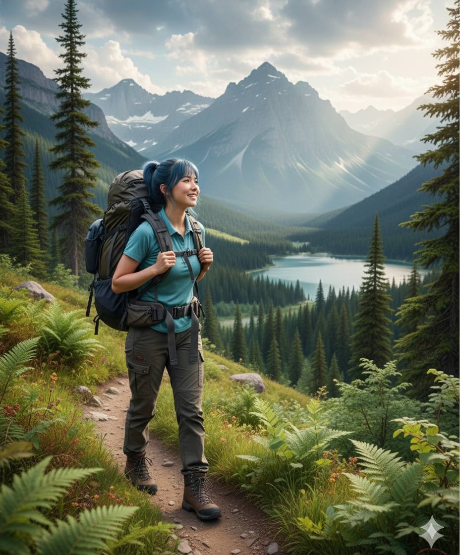 Mountain hiking